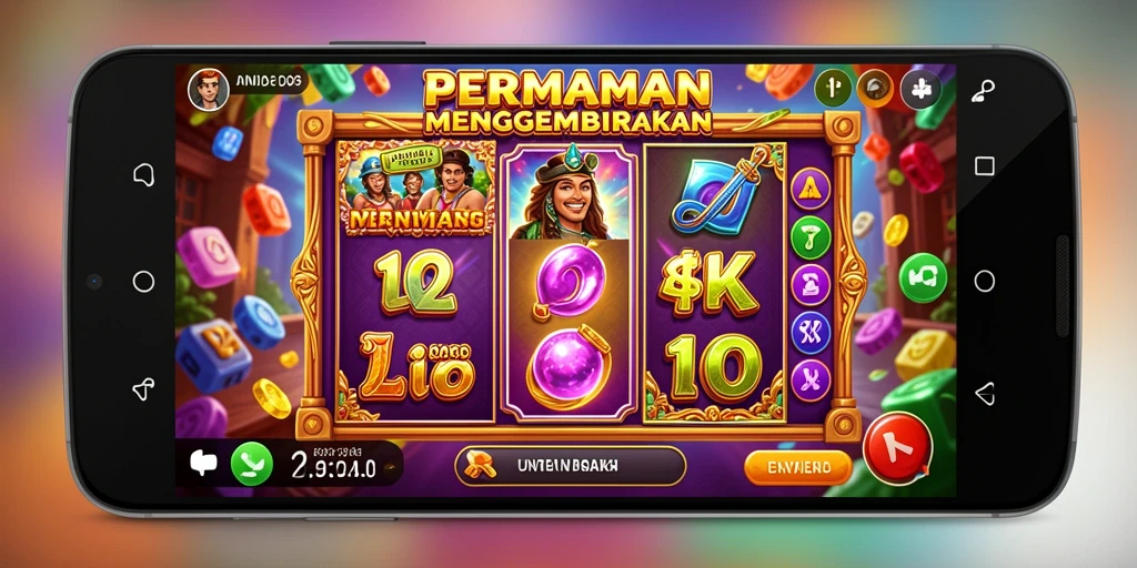 Tampilan gameplay D73 yang penuh warna dan menegangkan.