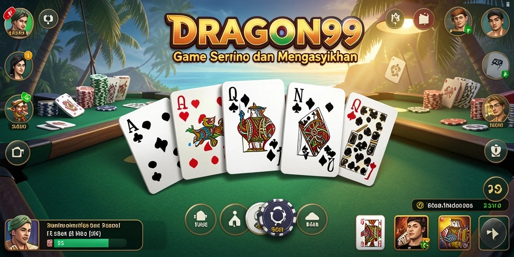 Screenshot gameplay DRAGON99 yang menampilkan serunya permainan domino.