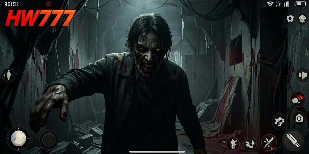 Screenshot HW777 menampilkan gameplay seram yang mendebarkan.