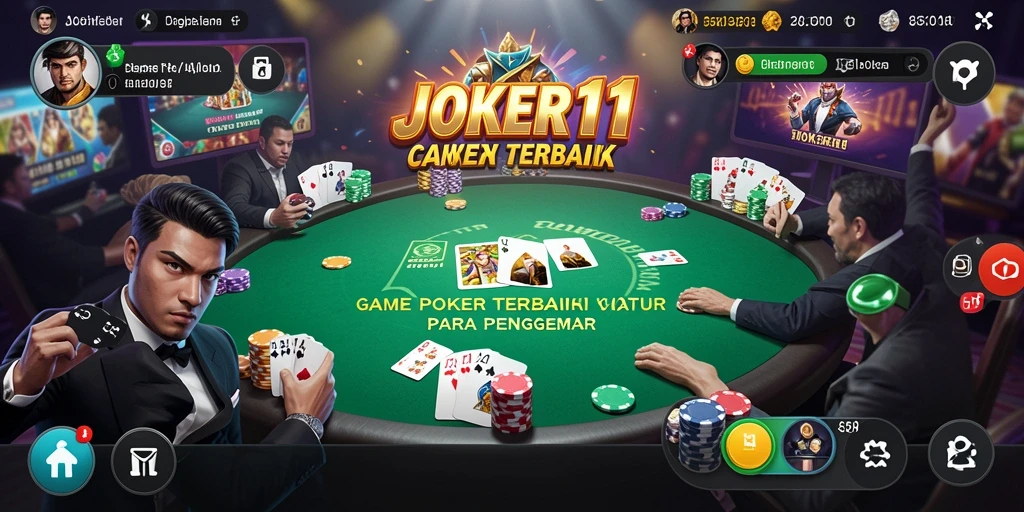 Tampilan gameplay menarik di JOKER11 dengan berbagai fitur poker.