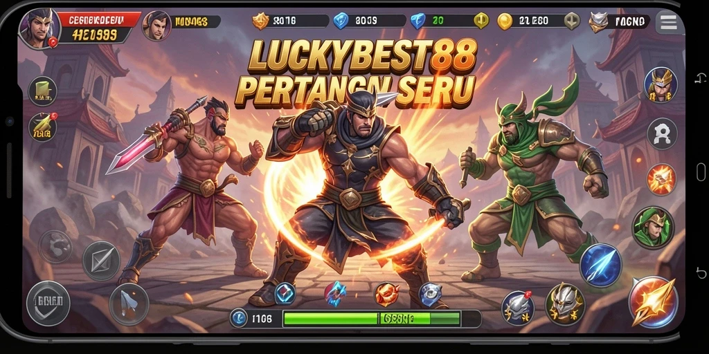 Tampilan gameplay LUCKYBEST88 yang mendebarkan saat pertarungan berlangsung.