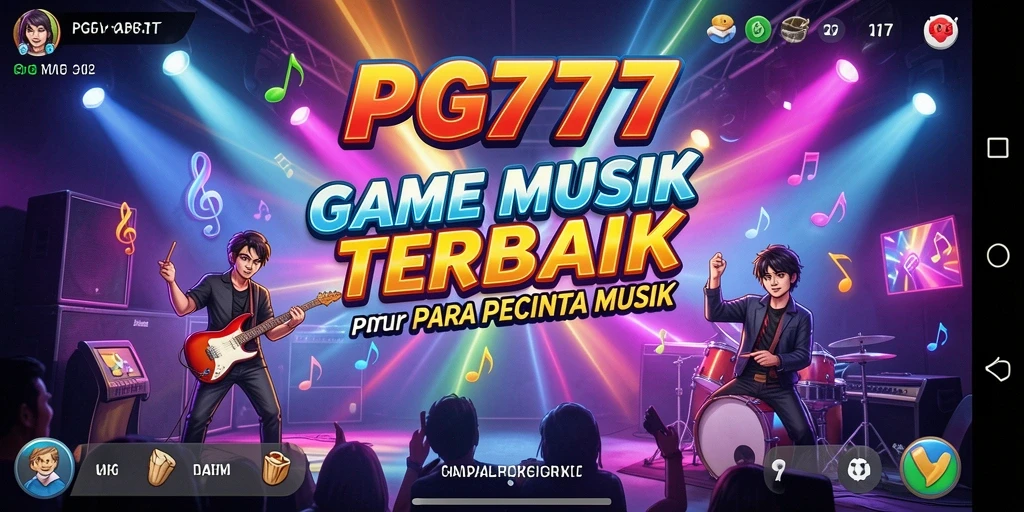 Screenshot PG777 menampilkan aksi bermain musik yang seru.