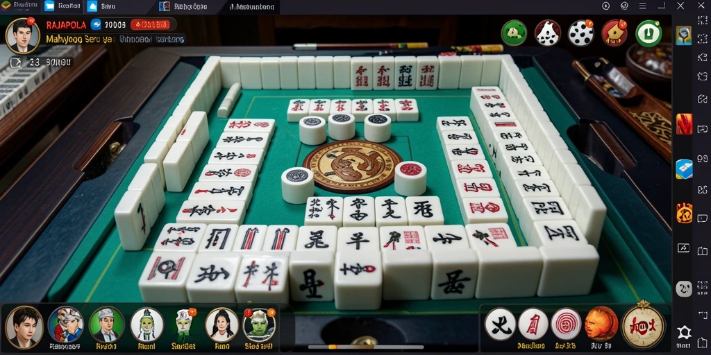 Screenshot utama menampilkan gameplay seru RAJAPOLA Mahjong.