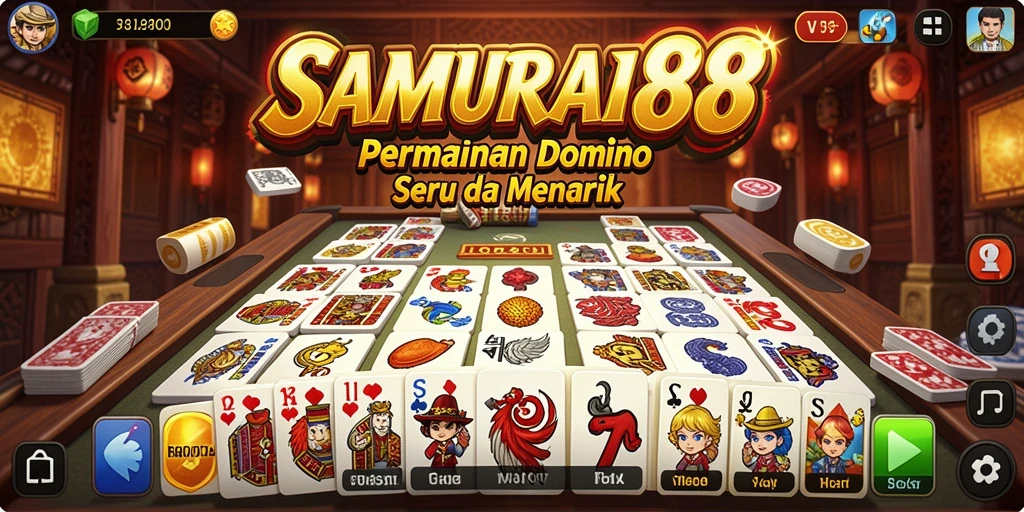 Tampilan gameplay menarik dari SAMURAI88 dengan kartu Domino.
