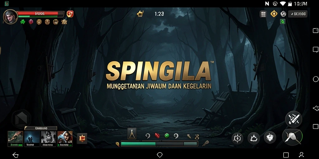 Tangkapan layar gameplay SPINGILA yang menegangkan dan menakutkan.