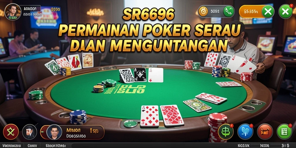Gameplay Poker seru dan interaktif di SR6666.