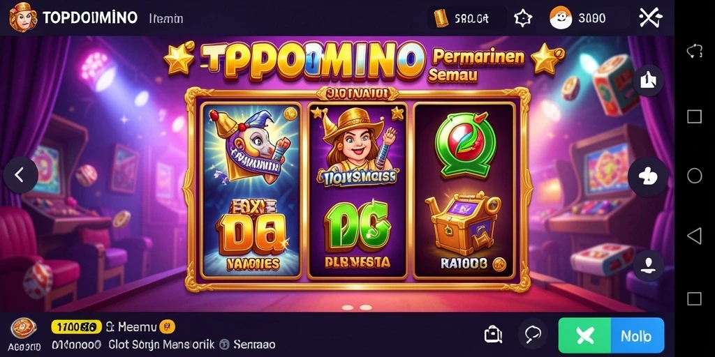 Screenshot gameplay TOPDOMINO menampilkan keseruan permainan Slot yang memikat.